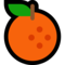 Tangerine emoji on Microsoft